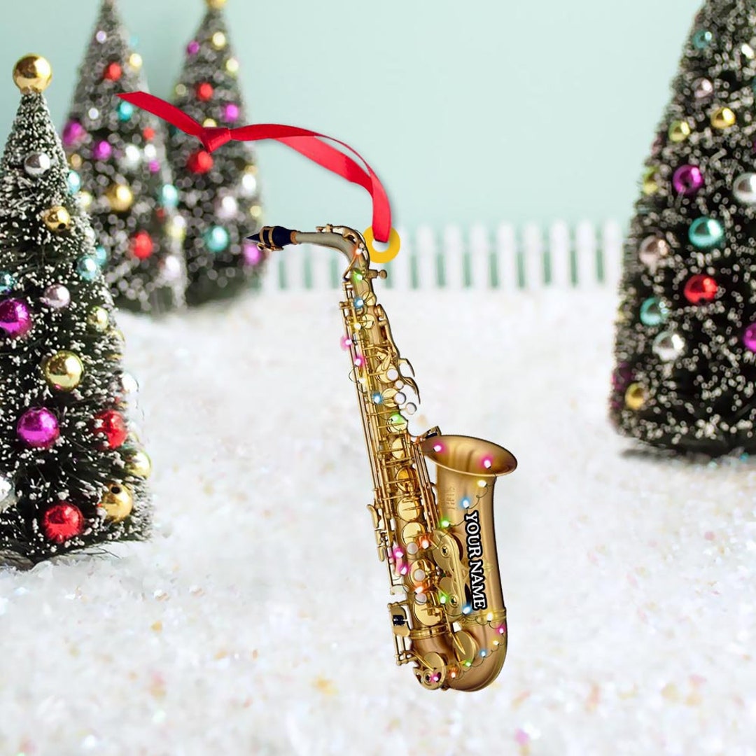 Personalized Saxophone Instrument Christmas Ornament Gift for Etsy