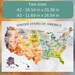 Map of the United States Watercolor - Il 75x75.5132978496 39jx 