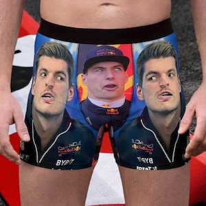 Max Verstappen Funny Underpants | Mens Comedy Boxer Briefs | F1 Underwear | Red Bull Racing | Gift for Formula One Fan