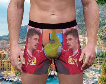 Charles Leclerc Meme Men's boxer briefs | Scuderia Ferrari Underpants | Formula one fan funny gift | Motorsport Lecler Underwear