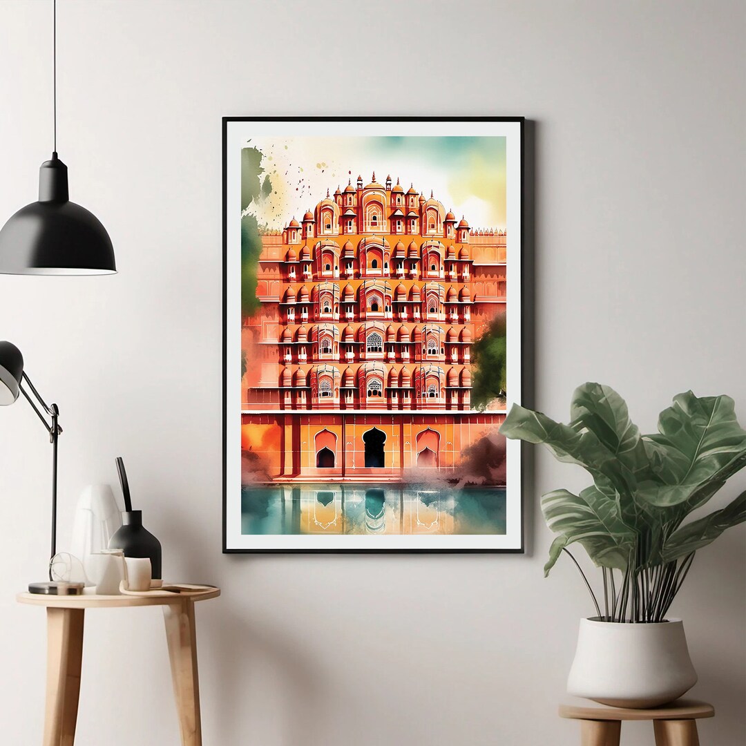 Jaipur Wall Art Printable, Indian Travel Poster, Jaipur Art Print, Instant Download, Jaipur Art ...