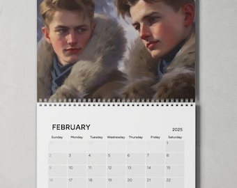 Gay Calendar (2025) Gentlemen Art Calendar - LGBT Romance