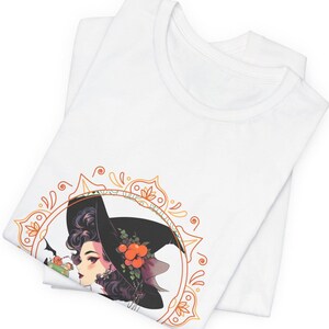 Witchy Halloween T-shirt - Manga Style Illustration Witch&#39;s Brew - Vintage Art Style Halloween Tee - Witch and Cocktail Halloween Tshirt