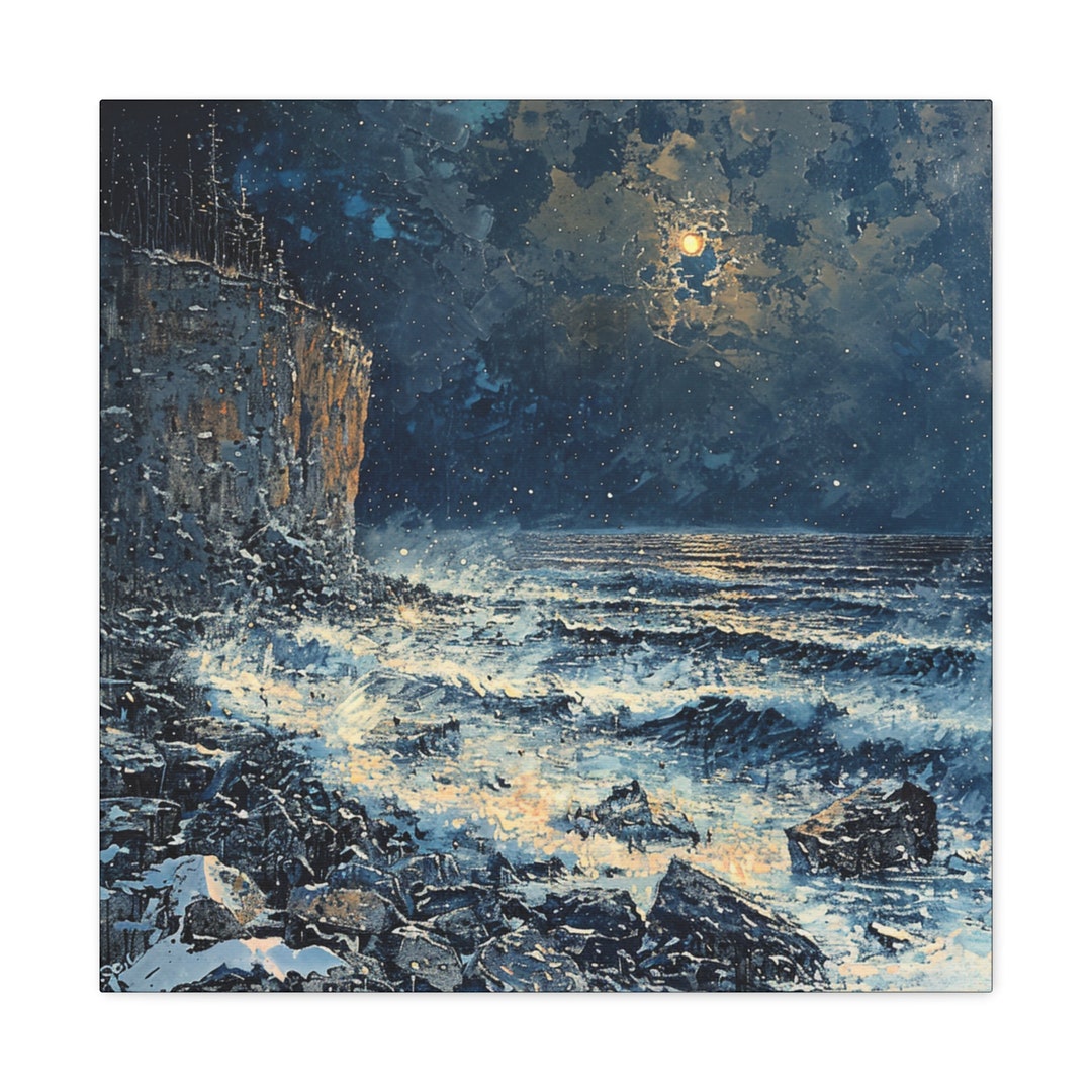 Irish Seascape - "wild Irish Sea" Square Canvas - Impressionist Art ...
