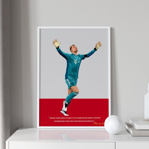 Manuel Neuer - Bayern Munich Poster - Soccer Gifts - Sports Poster