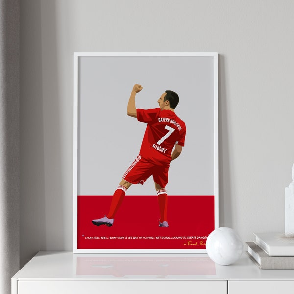 Franck Ribéry - Bayern Munich Poster - Soccer Gifts - Sports Poster