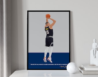 Nikola Jokic Poster - Basketball Prints - NBA - Basketball Gift