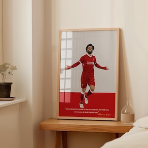 Salah Poster - Liverpool Prints - Liverpool Gifts - Soccer Art - Football Print