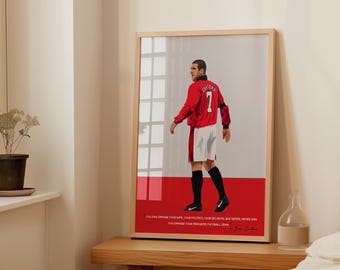 Manchester United Print - Eric Cantona Poster - Man United Gifts