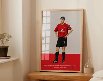Manchester United Prints - Roy Keane - Manchester United Home Decor