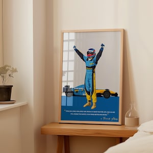 Fernando Alonso Poster - RENAUL F1 Druck - F1 Geschenke