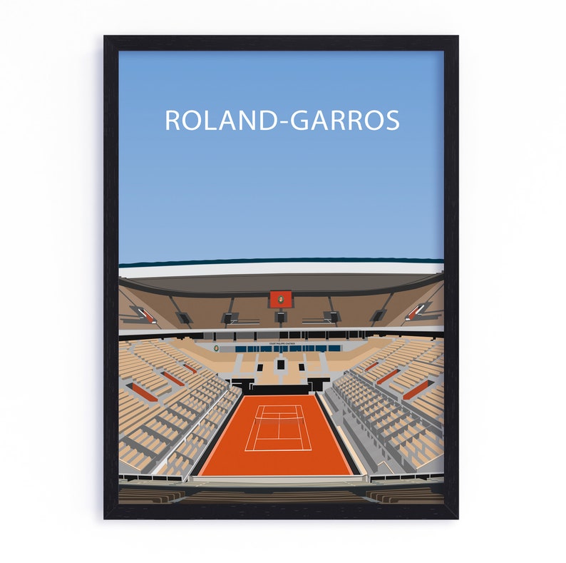 Roland Garros Print - French Open - Tennis Poster - Tennis Gifts - Etsy