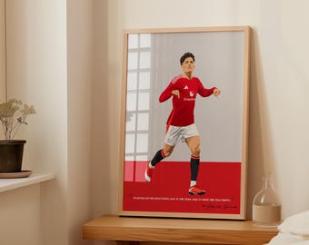 Garnacho Manchester United Poster - Football Wall Art