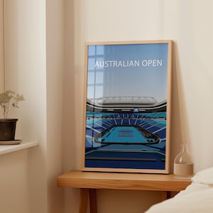 Australian Open Tennis Stadium Art Print - Rod Laver Arena Melbourne Park - Grand Slam - Tennis Gifts