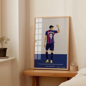Robert Lewandowski - Barcelona FC Poster - Football Wall Art - Soccer Gifts
