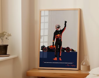 Max Verstappen Poster - F1 Red Bull Prints - Verstappen Print
