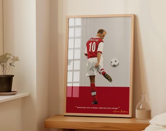 Dennis Bergkamp Poster - Arsenal Wall Decor - Dennis Bergkamp Print
