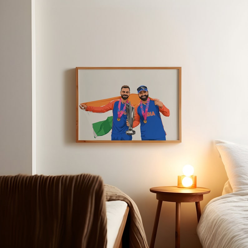 ROHIT SHARMA AND VIRAT KOHLI CELEBRATING INDIA'S T20WORLDCUP VICTORY