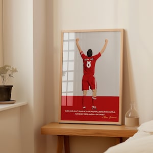 Steven Gerrard Wall Poster - Liverpool FC Legend Art Print - Iconic Anfield Captain Decor