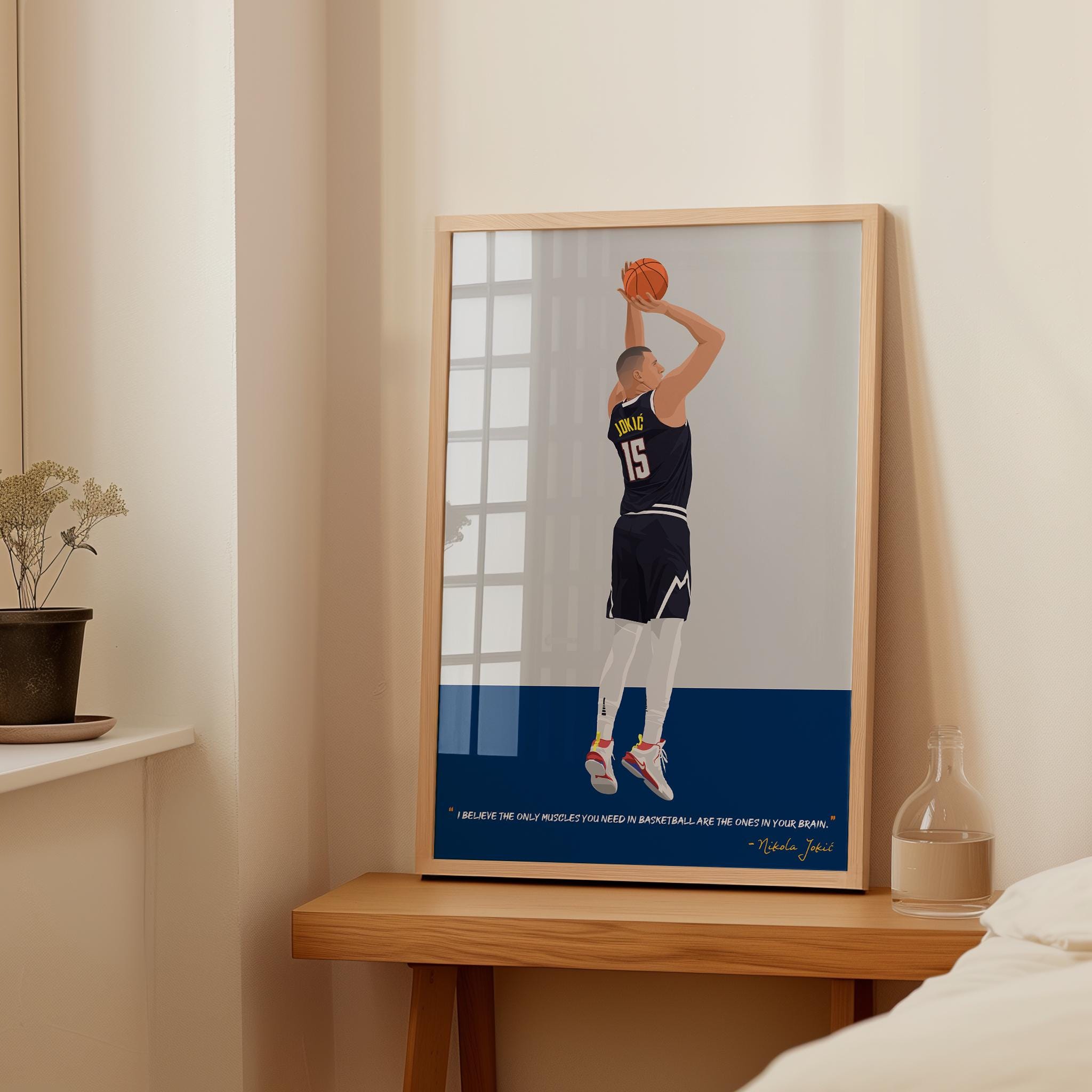 Nikola Jokic Poster - Basketball Prints - NBA - Basketball Gift