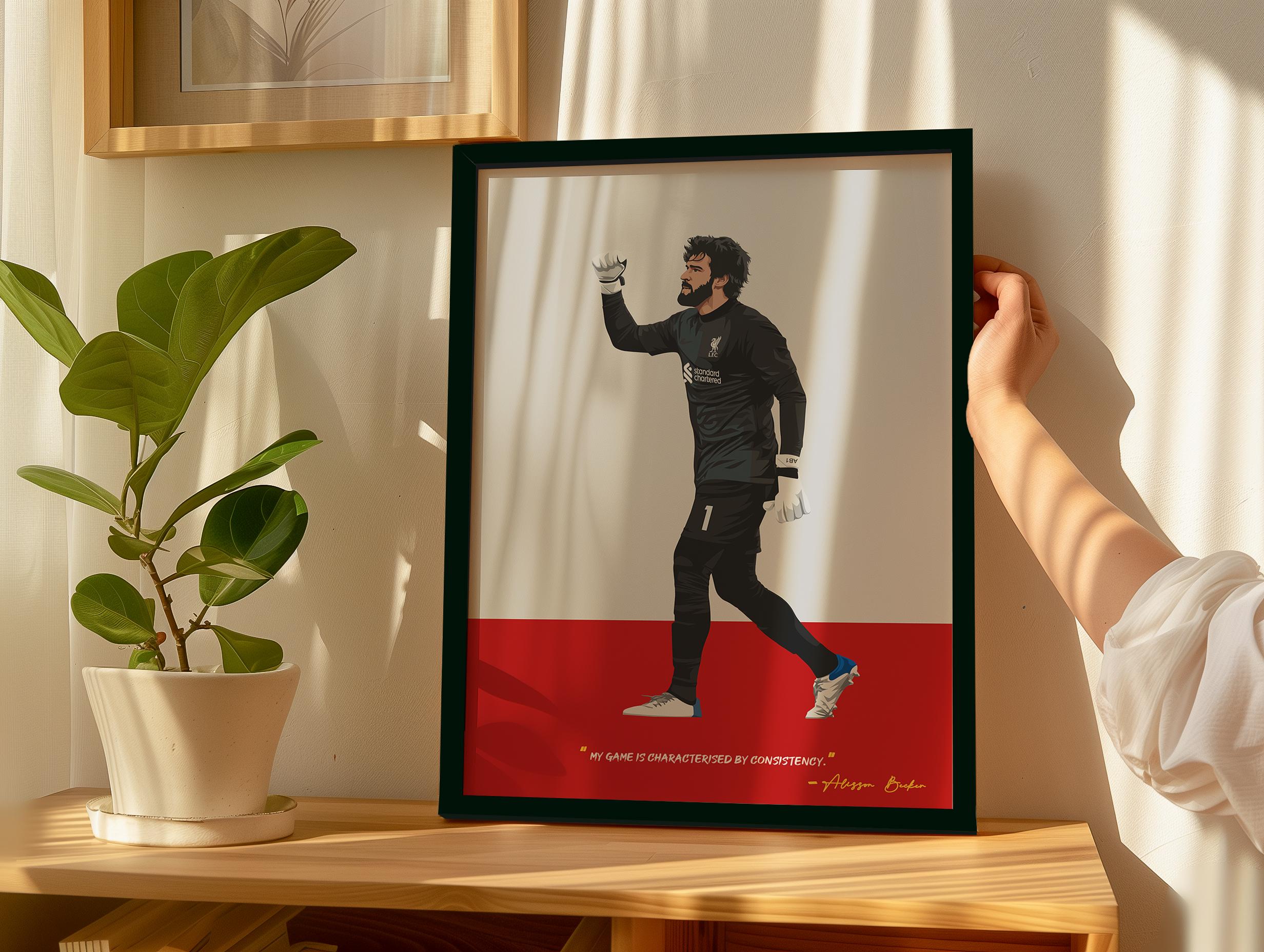 Alisson Becker Poster - Liverpool Soccer Wall Art - Liverpool Print - Etsy