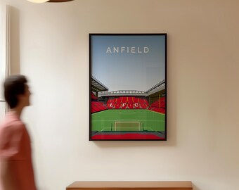 Anfield-tryck - Liverpool-affisch - Liverpool-presenter - Anfield-affisch