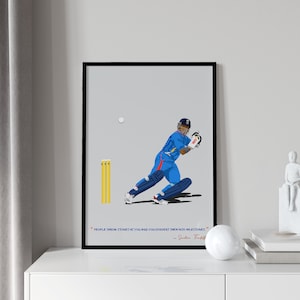 Sachin Tendulkar Poster - Indian Cricket Team - Cricket Prints - A3 Size - Digital Download