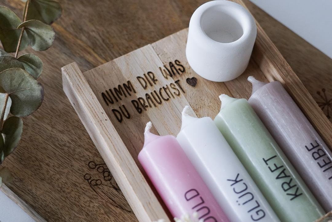 Trost-Geschenkset Mit Kerze & Trockenblumen – Stilvolles Andenken & Trauerkerze Für Beerdigungen