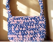 Twilight Waves Crochet Bag Pattern PDF – Easy T-Shirt Yarn Purse Tutorial – DIY Handmade Handbag for Beginners