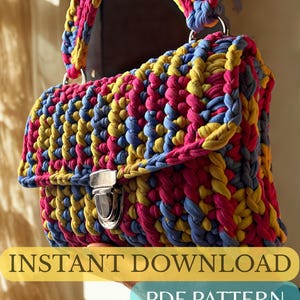 Carnival Pop Bag Crochet Pattern PDF – Colorful Crochet Bag Pattern, Textured Crochet Purse, Handmade Clutch Bag Tutorial, DIY Crochet Bag