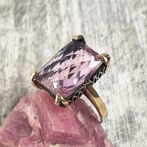 Turkish handmade, Women ring, rose cz stone, Gift for Her, Ottoman ring Womens, vintage jewelry, 925k sterling silver, Ladies ring