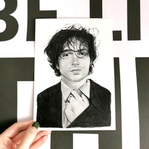 Inhaler Elijah Hewson Print - 5.8x8.3&quot; Portrait Drawing / Inhaler Merch / Music Art
