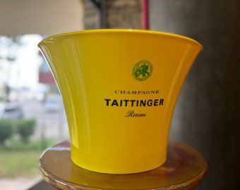 TAITTINGER Champagne YELLOW plastic multi bottle ice bucket Limited Edition for FIFA World Cup Brasil Rare collector's item - Made in France