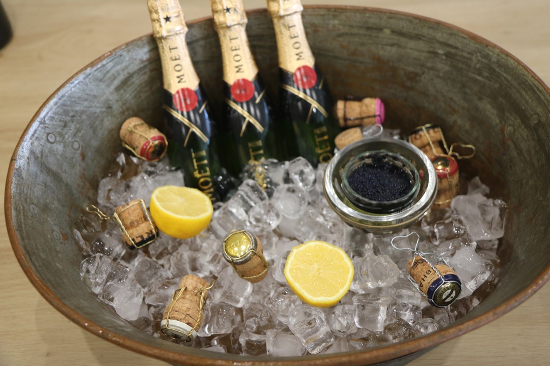 Vintage Copper Bowl Ice Bucket Ice Tub Etsy