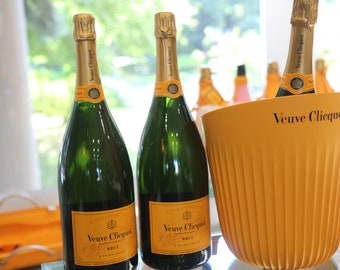 Veuve Clicquot Champagne Sunrays Ice Bucket - CLICQUOT magnum or 2 bottles cooler - Champagne Lovers Gift Made un France