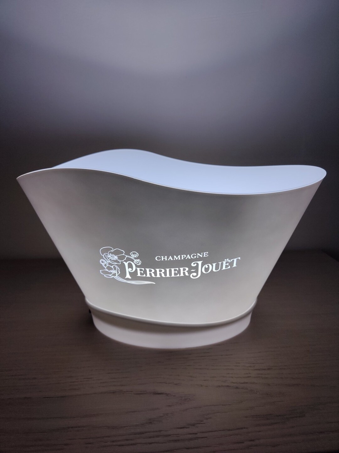 Perrierjouët Champagne Belle Epoque Huge LED Ice Bucket, Luminous Ice