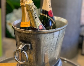 Champagner oder Weinkühler für 3 Flaschen - Spektakuläre Dekoration großes Eisbad Champagnerbad - Haus- und Bardekoration - Innendekoration