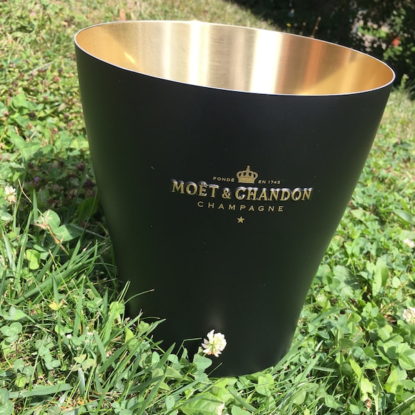 Moët & Chandon Gold Black Magnum Champagne Ice Bucket, Made in France, Home Decor, Wine cooler
