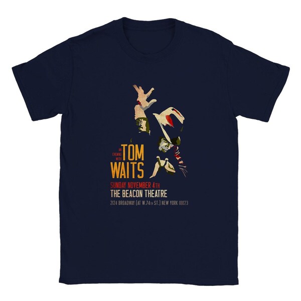 Tom Waits at The Beacon Theatre Tee: Vintage Tribute to a Legendary Concert | Best Blues Concert Shirt | Blues Legends T Shirt