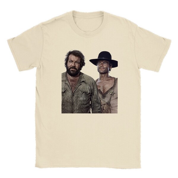 Bud Spencer & Terence Hill Tribute Tee: Dynamic Duo Retro Style | Vintage Movie T Shirt | Bud Spencer Fans Gift | Slap and Beas T Shirt