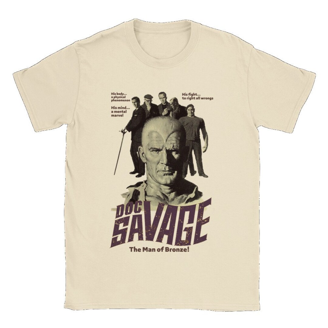 Doc Savage T Shirt Man Of Bronze Shirt Vintage Style Tee Doc Savage doc-savage-t-shirt-man-of-bronze-shirt-vintage-style-tee-doc-savage