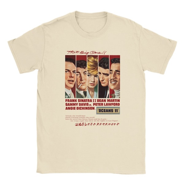 Ocean's Eleven Vintage Movie Tee: Classic Heist Tribute | Frank Sinatra Shirt | Rat Pack shirt | Old cinema lovers gift