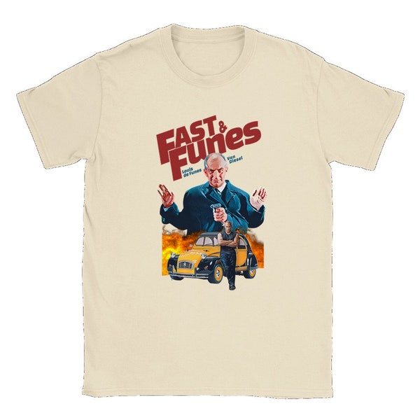 Fasten & Funes Shirt | Komödie Film T-Shirt | Fast and Furios Parodie T-Shirt | Alter Film t-shirt Unisex | Kinoliebhaber | Witziges Shirt