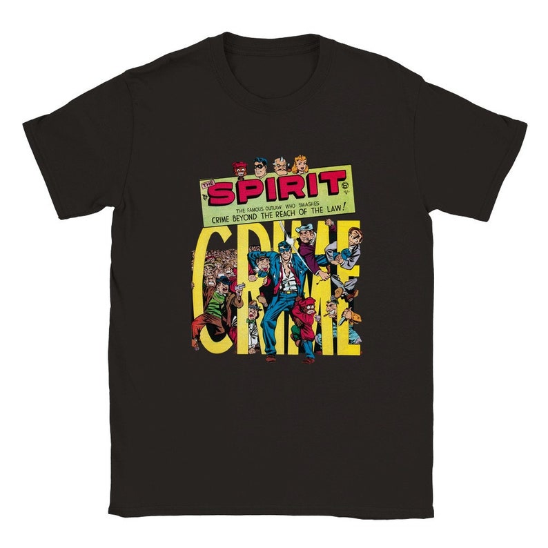 The Spirit Vintage Comic Tee Comic The Spirit Shirt Old Vintage Comics T Shirt Black