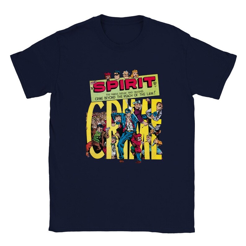 The Spirit Vintage Comic Tee Comic The Spirit Shirt Old Vintage Comics T Shirt Navy