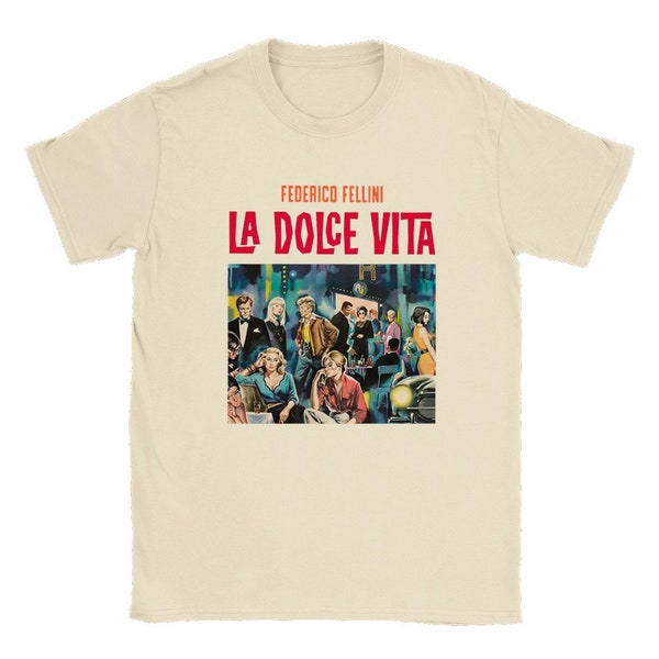 Federico Fellini La Dolce Vita shirt, gift for foreign film fans, gift for Fellini fans, La Dolce Vita t-shirt