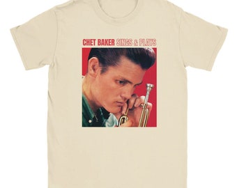 Chet Baker Jazz Echo Tee : harmonie de trompette vintage | Cadeau des amateurs de jazz | Tee-shirt Chet Baker | Cadeau des fans de Chet Baker | Chemise Chet Baker