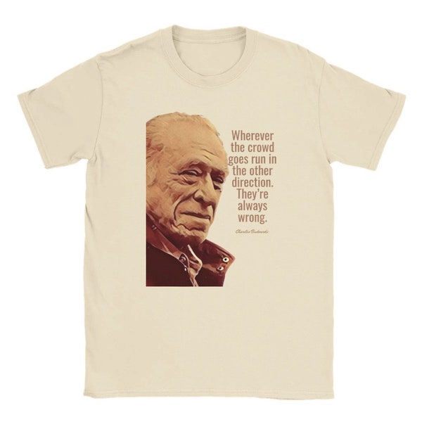 T-shirt citation Bukowski | T-shirt unisexe amateur de livres | cadeau lecteur | chemise littéraire | jambon de seigle inspiré