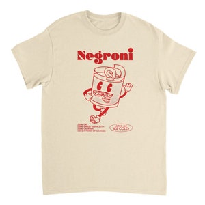 Cool NEGRONI T-Shirt | Happy Hour Apparel | Fun Graphic Tee for Cocktail Lovers | Negroni T Shirt | Funny Old Graphic Negroni Shirt