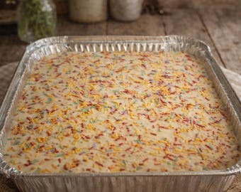 Old School Sprinkle Sponge Cake – Homemade Retro Tray Bake (UK Only)